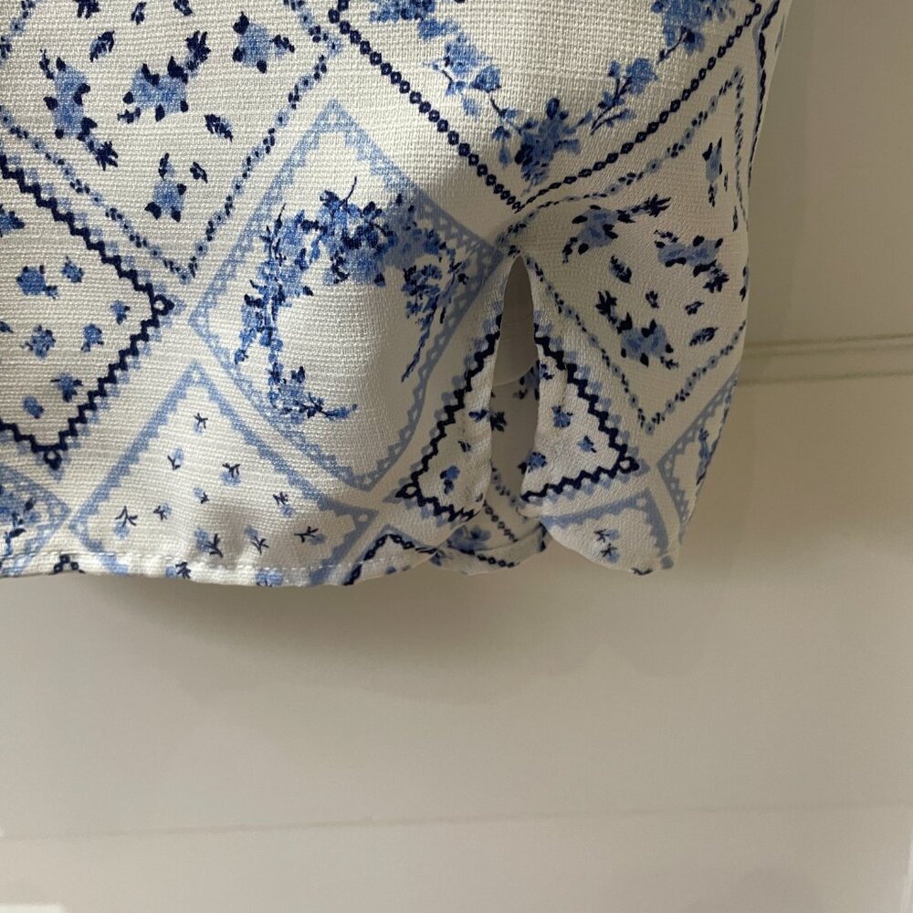 Altar'd State Blue Floral Mini Dress Size Small Spaghetti Straps - Picture 8 of 11